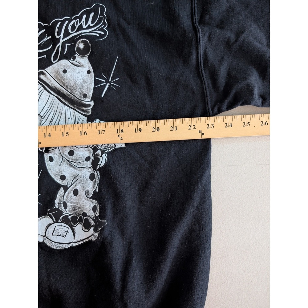 Gildan DryBlend Men Large Black Fool For You Clown Graphic Pullover Hoodie Size - Picture 3 of 14